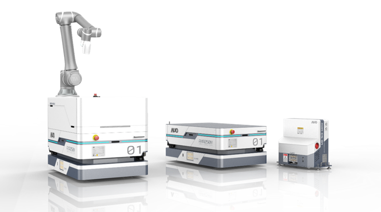 IM电竞數位開發的自主式移動機器人（AMR250M），搭配全向輪並結合AI演算法、2D LiDAR、3D攝影機等技術，協助客戶實現產線全自動化